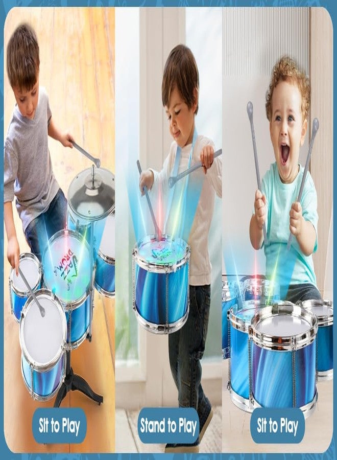 PaLeyFer Kids Drum Set for Toddlers (15-Piece), Drum Set for Kids Age 3-5, Musical Toys for Boys Girls, Birthday for Kids, Drum Kit Instrument for Beginner Music Practice w/ 4 Lights - Image 4